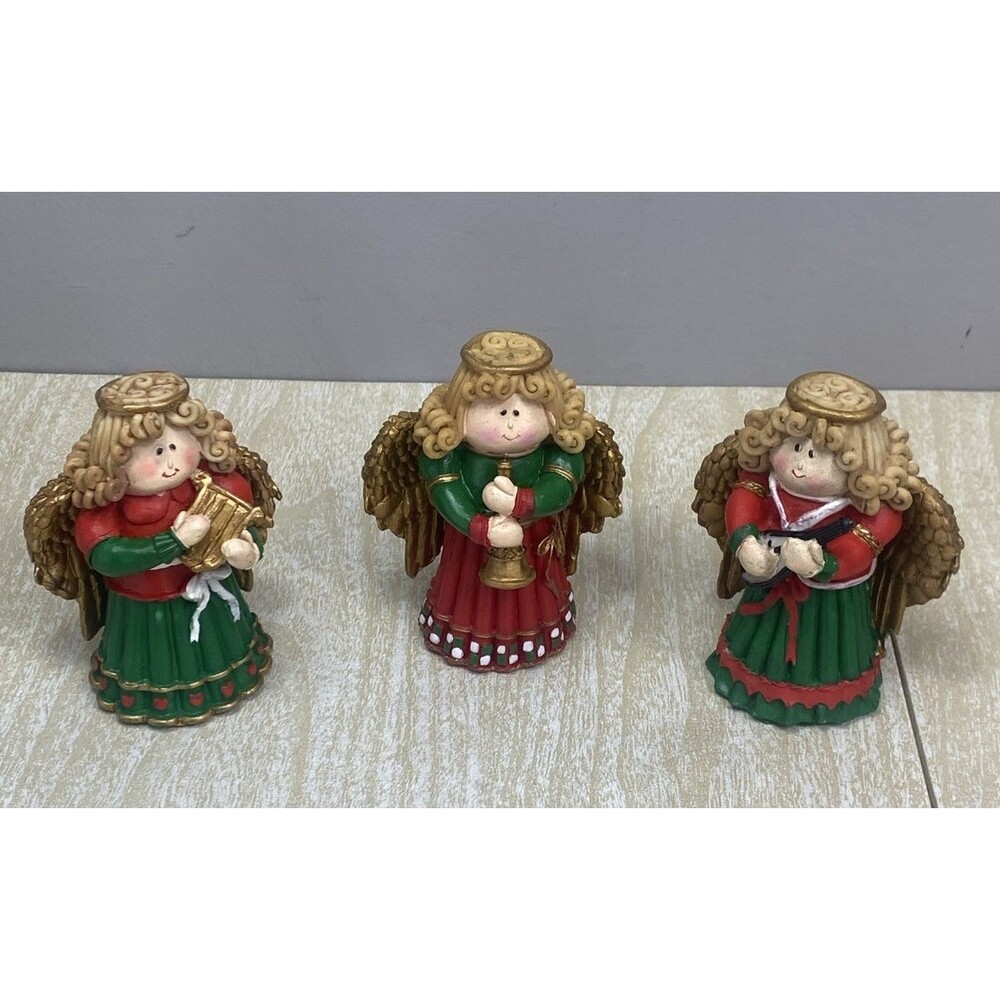Lot of 3 Rare 1999 Vintage 5" Christmas Caroling Angels